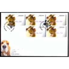 PORFD066-FDC SELOS ETIQUETAS ANIMAIS DOMÉSTICOS - HAMSTER, AMIEL - PORTUGAL - 2005
