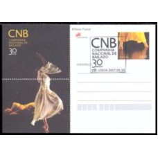 PORI2007.04C-INTEIRO POSTAL 30 ANOS DA COMPANHIA NACIONAL DE BAILADO - PORTUGAL - 2007 - COM CBC