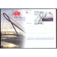 PORI2007.06C-INTEIRO POSTAL 50 ANOS DA SECÃO FILATÉLICA E NUMISMÁTICA DO CLUBE DOS GALITOS - PORTUGAL - 2007 - CARIMBO EXPOSIÇÃO FILATÉLICA AVEIRO 2007