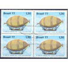 QC1010.03-QUADRA HOMENAGEM À AVIAÇÃO CIVIL, DIRIGÍVEL PAX - 1977 - CBC SÃO PAULO
