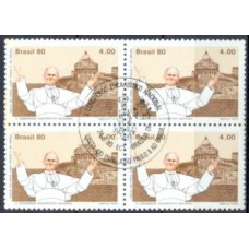 QC1149.01-QUADRA VISITA DO PAPA JOÃO PAULO II AO BRASIL, BASÍLICA - 1980 - CBC BRASÍLIA