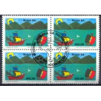 QC1414-QUADRA SEMANA DA PÁTRIA, CARAVELA - 1984 - CBC BRASÍLIA