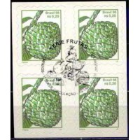 QCR754-QUADRA FRUTAS PERCÉ ONDAS DE 1MM, PINHA - 1998 - CBC RIO DE JANEIRO