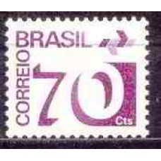 RE0551M-SELO TIPO CIFRA COM BARRAS FOSFORESCENTES, 70CTS - 1975 - MINT