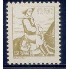 RE0576M-SELO TIPOS E PROFISSÕES NACIONAIS - COM MOLDURA FOSFORESCENTE, GAÚCHO - 1979 - MINT