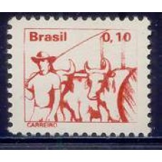 RE0583M-SELO TIPOS E PROFISSÕES NACIONAIS - PAPEL FOSFORESCENTE, CARREIRO - 1978/80 - MINT