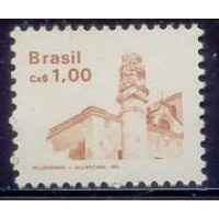 RE0647M-SELO PATRIMÔNIO HISTÓRICO E ARTÍSTICO BRASILEIRO - IMPRESSORA WIFAG, PELOURINHO - ALCÂNTARA/MA - 1986 - MINT