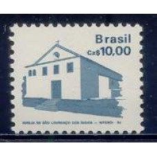 RE0650M-SELO PATRIMÔNIO HISTÓRICO E ARTÍSTICO BRASILEIRO - IMPRESSORA WIFAG, IGREJA SÃO LOURENÇO - NITERÓI/RJ - 1987 - MINT