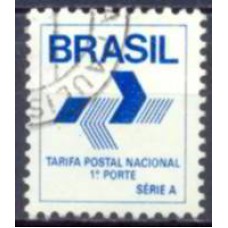 RE0666U-SELO COMPROVANTE DE FRANQUEAMENTO SÉRIE A DENTEAÇÃO 11X11,5 - 1988 - U