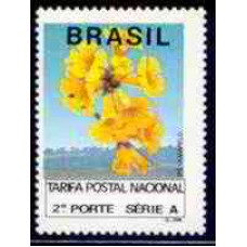 RE0691M-SELO COMPROVANTE DE FRANQUEAMENTO IPÊ AMARELO PAPEL FOSCO - 1992 - MINT