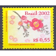 RE0814M-SELO FLORES DA AMAZÔNIA - 2002 - MINT - SEM O PAPEL DA BASE