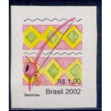 RE0821M-SELO INSTRUMENTOS MUSICAIS, BERIMBAU - 2002 - MINT