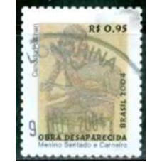 RE0831U-SELO OBRAS DESAPARECIDAS DE CÂNDIDO PORTINARI, MENINO SENTADO E CARNEIRO - 2004 - U