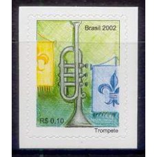 RE0836M-SELO INSTRUMENTOS MUSICAIS DENTEAÇÃO FINA, TROMPETE - 2005 - MINT