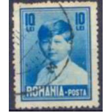 ROM0343U-SELO REI MICHEL 1º, 10L - ROMÊNIA - 1928/29 - U