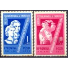 ROM1633N-SÉRIE 7º FESTIVAL MUNDIAL DA JUVENTUDE E DOS ESTUDANTES - ROMÊNIA - 1959 - N