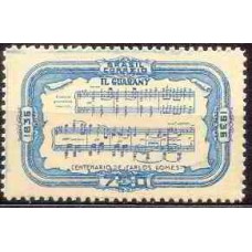 SB0108N-SELO CENTENÁRIO DO NASCIMENTO DE CARLOS GOMES, 700 RÉIS AZUL - 1936 - N