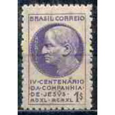 SB0168M-SELO 4º CENTENÁRIO DA COMPANHIA DE JESUS - 1941 - MINT