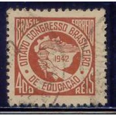 SB0176U-SELO 8º CONGRESSO BRASILEIRO DE EDUCAÇÃO - 1942 - U