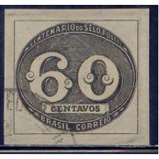 SB0181U-SELO CENTENÁRIO DO SELO BRASILEIRO, 60 CTS - 1943 - U
