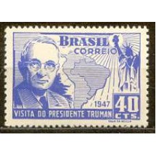 SB0230M-SELO VISITA DO PRESIDENTE HARRY TRUMAN AO BRASIL - 1947 - MINT
