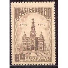 SB0244N-SELO BICENTENÁRIO DE FUNDAÇÃO DE OURO FINO/MG - 1949 - N
