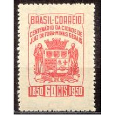 SB0258N-SELO CENTENÁRIO DE JUIZ DE FORA/MG - 1950 - N