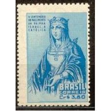 SB0274M-SELO 5º CENTENÁRIO DE ISABEL A CATÓLICA - 1952 - MINT