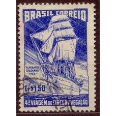 SB0299U-SELO 4ª VIAGEM DE CIRCUNAVEGAÇÃO MUNDIAL DO NAVIO-ESCOLA ALMIRANTE SALDANHA - 1953 - U