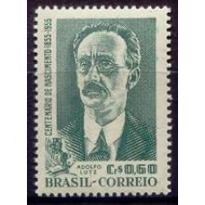 SB0371M-SELO 100 ANOS DO NASCIMENTO DO DR. ADOLPHO LUTZ - 1955 - MINT