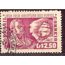 SB0401U-SELO 150 ANOS DA ABERTURA DOS PORTOS ÀS NAÇÕES AMIGAS - 1958 - U
