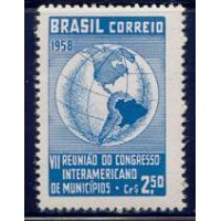 SB0426N-SELO 7ª REUNIÃO DO CONGRESSO INTERAMERICANO DE MUNICÍPIOS - 1958 - N SB0426N-SELO 7ª REUNIÃO DO CONGRESSO INTERAMERICANO DE MUNICÍPIOS - 1958 - N