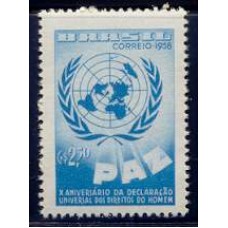 SB0429N-SELO DECÊNIO DA DECLARAÇÃO UNIVERSAL DOS DIREITOS DO HOMEM - 1958 - N