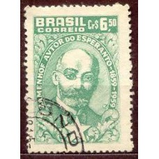 SB0447U-SELO CENTENÁRIO DO NASCIMENTO DO DR. LAZARU ZAMENHOF - CRIADOR DA LÍNGUA ESPERANTO - 1960 - U