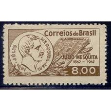 SB0475N-SELO CENTENÁRIO DO NASCIMENTO DE JÚLIO MESQUITA - 1962 - N