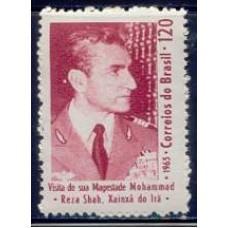 SB0525N-SELO VISITA DO XÁ DO IRÃ REZA PAHLEVI - 1965 - N