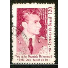 SB0525U-SELO VISITA DO XÁ DO IRÃ REZA PAHLEVI - 1965 - U