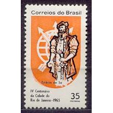 SB0534N-SELO 4º CENTENÁRIO DA CIDADE DO RIO DE JANEIRO - ESTÁCIO DE SÁ - 1965 - N