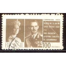 SB0539U-SELO VISITA DOS GRÃOS DUQUES DE LUXEMBURGO - 1965 - U