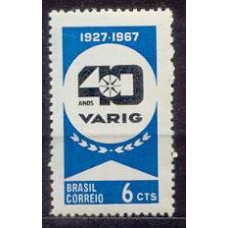 SB0567M-SELO 40º ANIVERSÁRIO DA VARIG - 1967 - MINT