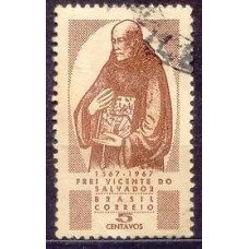 SB0572U-SELO 4º CENTENÁRIO DO NASCIMENTO DE FREI VICENTE DO SALVADOR - 1967 - U