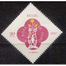 SB0576M-SELO OUTORGA DA ROSA DE OURO À BASÍLICA DE NOSSA SENHORA APARECIDA - 1967 - MINT