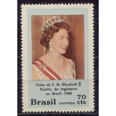 SB0617N-SELO VISITA DE S. M. ELIZABETH II, RAINHA DA INGLATERRA - 1968 - N