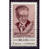 SB0618N-SELO CENTENÁRIO DO NASCIMENTO DO MAESTRO FRANCISCO BRAGA - 1968 - N SB0618N-SELO CENTENÁRIO DO NASCIMENTO DO MAESTRO FRANCISCO BRAGA - 1968 - N