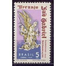 SB0629M-SELO DIA DE SÃO GABRIEL, PADROEIRO DAS TELECOMUNICAÇÕES - 1969 - MINT