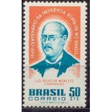 SB0640N-SELO CENTENÁRIO DA IMPRENSA ESPÍRITA NO BRASIL - 1969 - N