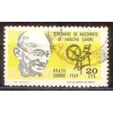 SB0650U-SELO CENTENÁRIO DO NASCIMENTO DE MAHATMA GANDHI - 1969 - U