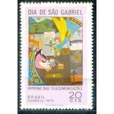 SB0685M-SELO DIA DE SÃO GABRIEL, PADROEIRO DAS TELECOMUNICAÇÕES - 1970 - MINT