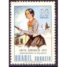 SB0704M-SELO SESQUICENTENÁRIO DE ANITA GARIBALDI - 1971 - MINT