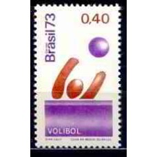 SB0776M-SELO PROMOÇÃO DO ESPORTE E DA APTIDÃO FÍSICA, VOLEIBOL - 1973 - MINT